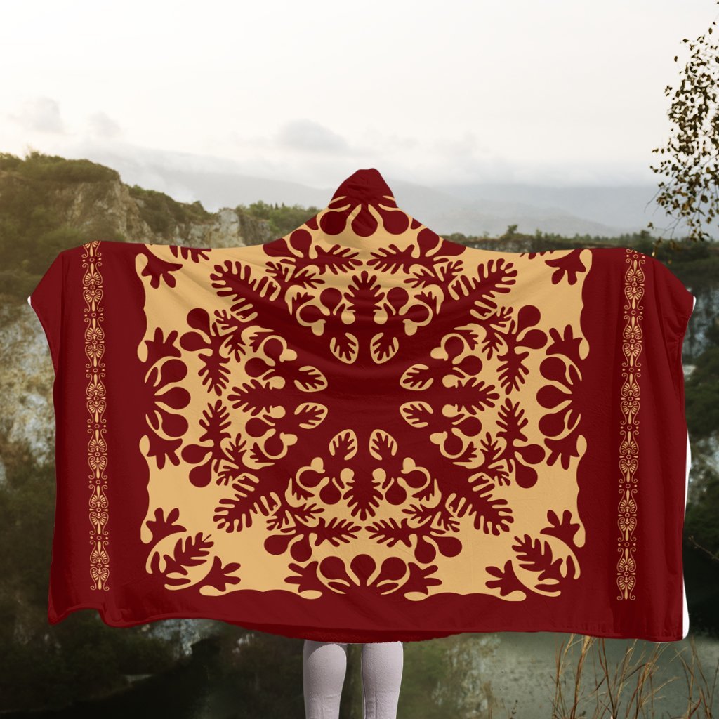 Hawaiian Quilt Vintage Hooded Blanket - AH - Polynesian Pride