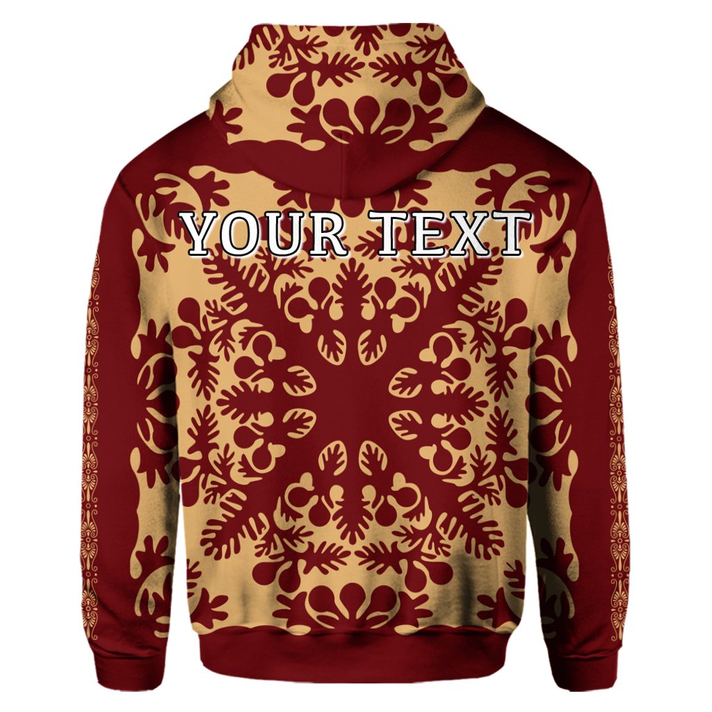 Custom Hawaiian Quilt Vintage Hoodie - Polynesian Pride