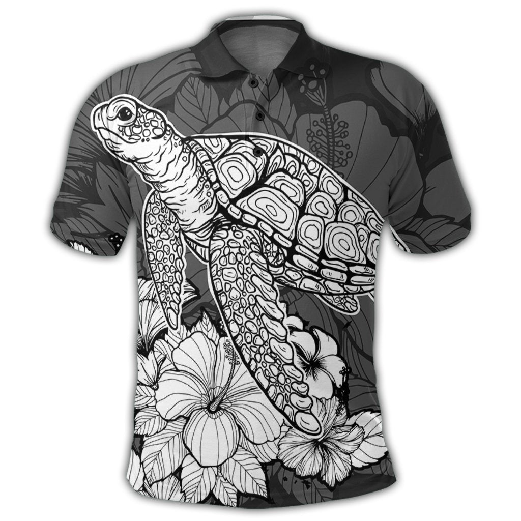 Hawaiian Sample Turtle Plumeria Polo Shirt - Polynesian Pride