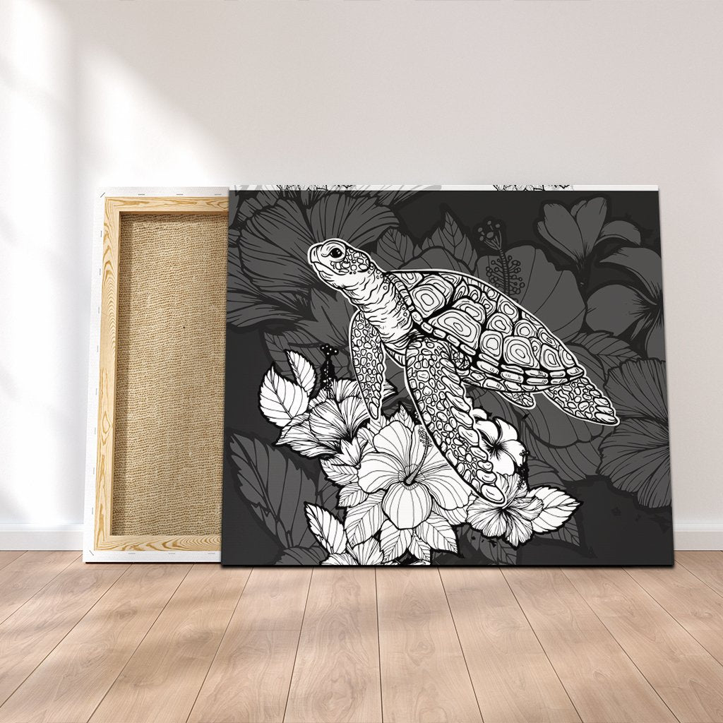 Hawaiian Sample Turtle Plumeria Canvas - AH Canvas Poly-cotton - Polynesian Pride