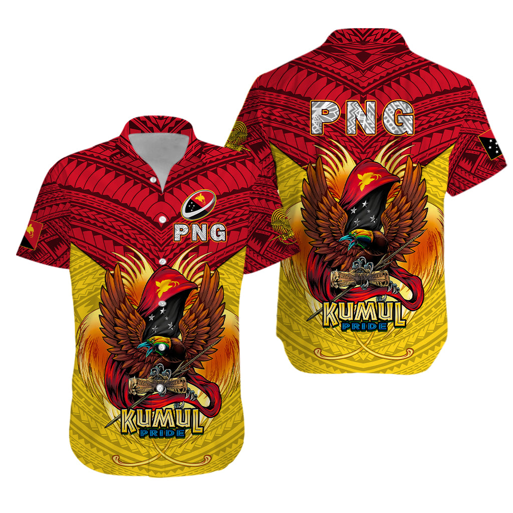 Papua New Guinea Rugby Kumul Pride Hawaiian Shirt - LT2 Unisex YELLOW - Polynesian Pride