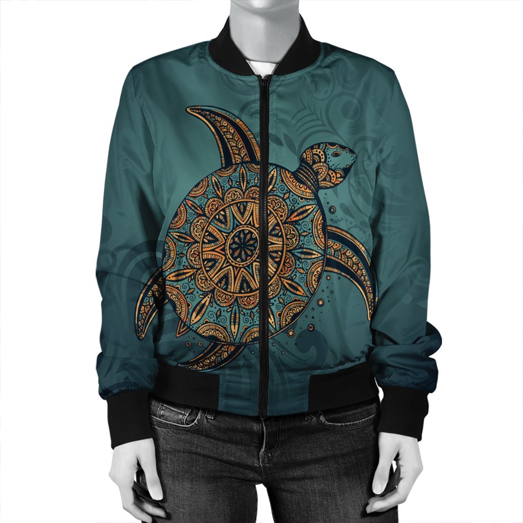 Hawaiian Skillful Turtle Polynesian Bomber Jacket - AH - Polynesian Pride