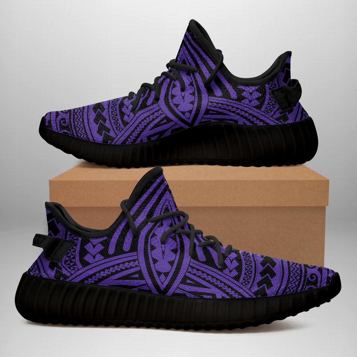 Hawaiian Sneakers YZ Polynesian Seamless Violet AH - Polynesian Pride