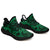 Hawaiian Sneakers YZ Polynesian Turtle Palm And Sea Pebbles Green AH Black - Polynesian Pride