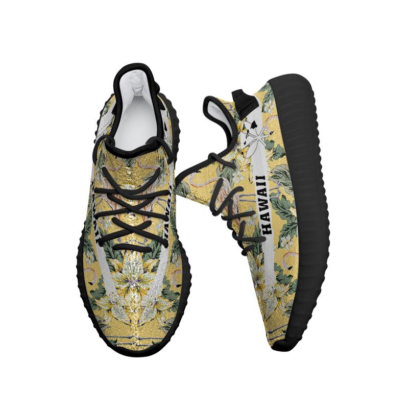 Hawaiian Sneakers YZ Tropical Flamingo Yellow - Polynesian Pride