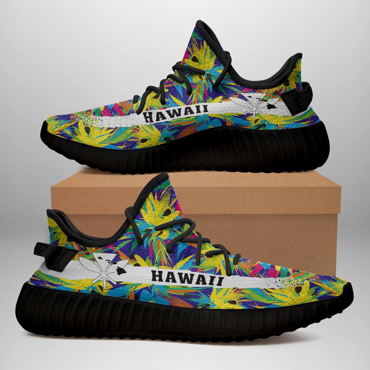 Hawaiian Sneakers YZ Tropical Pattern - Polynesian Pride