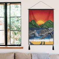 Hawaiian Sunset Ocean Turtle Hanging Poster - AH - Polynesian Pride
