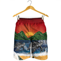 Hawaiian Sunset Ocean Turtle Men's Shorts - AH - Polynesian Pride