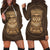 Hawaiian Tiki Hoodie Dress AH Black - Polynesian Pride