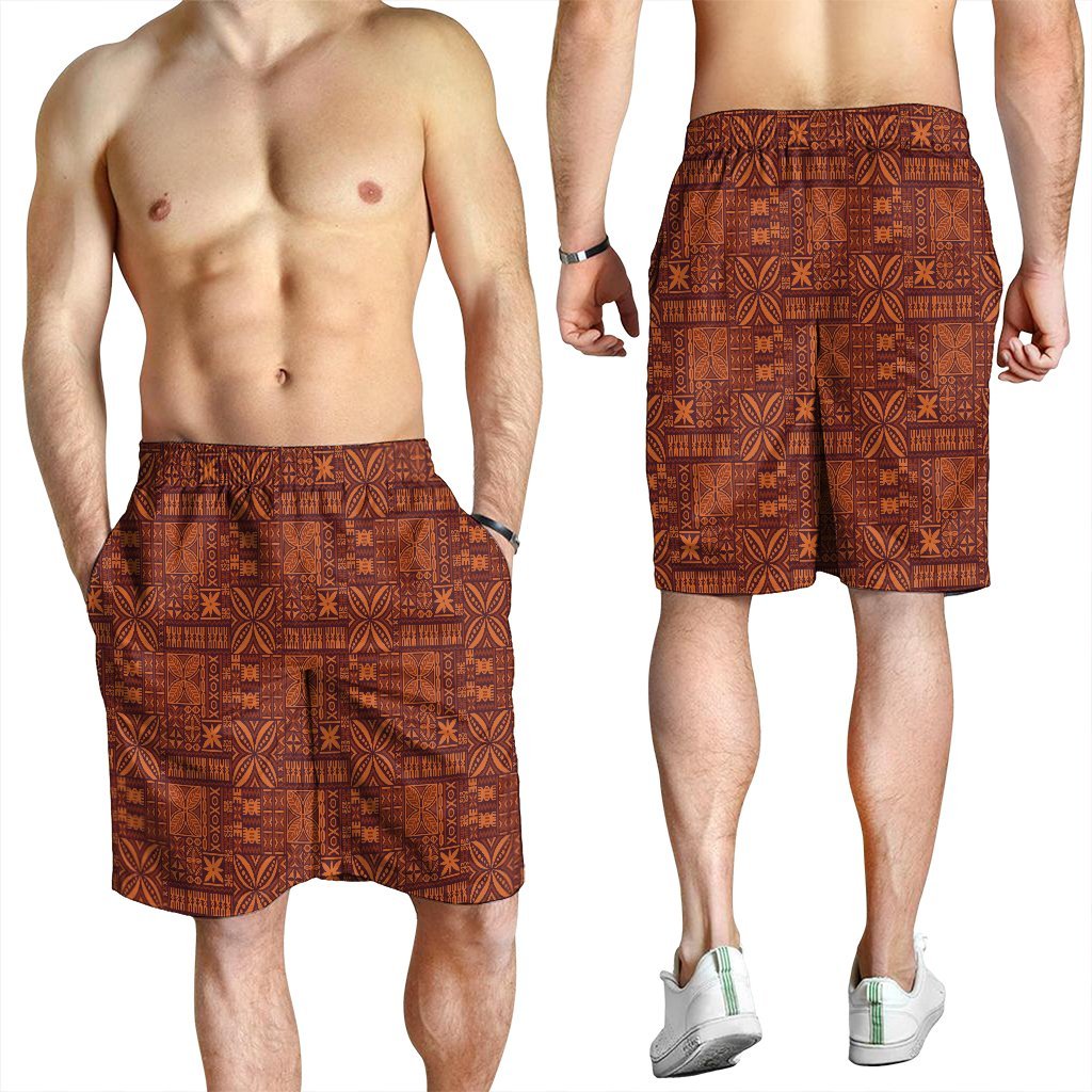 Hawaiian Traditional Aboriginal Pattern Polynesian Men's Shorts - AH - Polynesian Pride