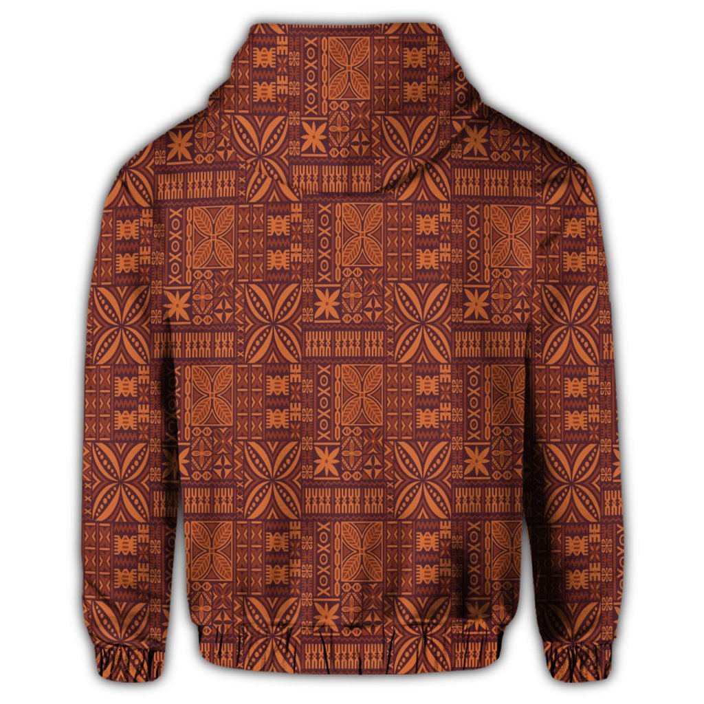 Hawaiian Traditional Aboriginal Pattern Polynesian Zip Hoodie - Polynesian Pride