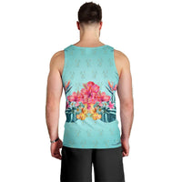 Hawaiian Tropical Strelitzia Hibiscus Plumeria Centre Tank Top - AH - Polynesian Pride