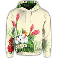 Hawaiian Tropical Wonderful Hibiscus Plumeria Strelitzia Hoodie - Polynesian Pride