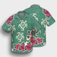 Hawaiian Turtle And Colorful Hibiscus Polynesian Hawaiian Shirt - AH - Polynesian Pride