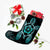 Hawaiian Turtle And Hibiscus Polynesian Christmas Stocking Turquoise - AH - Polynesian Pride