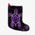 Hawaiian Turtle And Hibiscus Polynesian Christmas Stocking Violet - AH Christmas Stocking 26 X 42 cm Black - Polynesian Pride