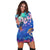 Hawaiian Turtle And Plumeria Pattern Polynesian Hoodie Dress - AH - Polynesian Pride