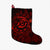 Hawaiian Turtle Hibiscus Plumeria Kanaka Polynesian Christmas Stocking Red - Soft Style - AH Christmas Stocking 26 X 42 cm Black - Polynesian Pride