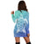 Hawaiian Turtle In The Sea Polynesian Hoodie Dress - AH - Polynesian Pride