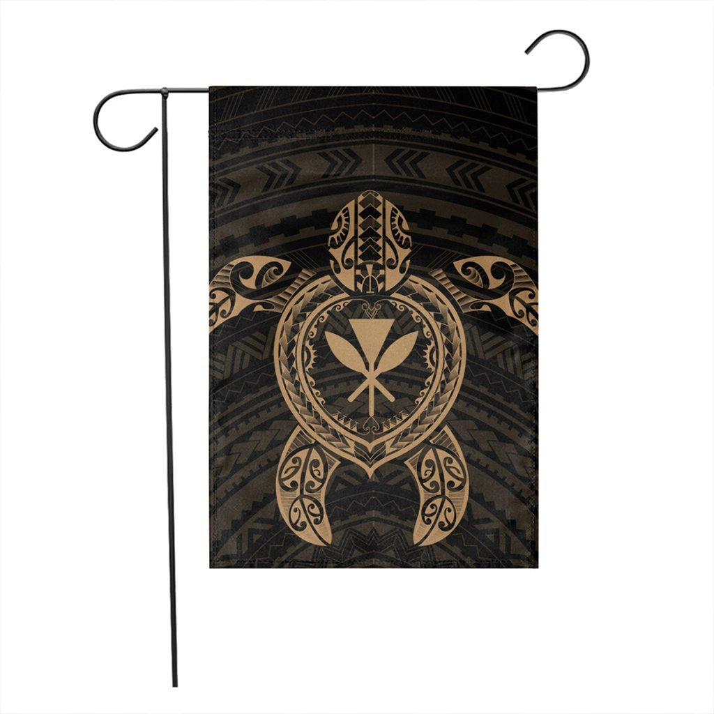 Hawaiian Turtle Kanaka Polynesian Flag - Gold - AH - Polynesian Pride