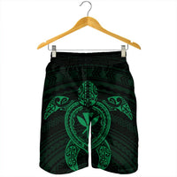 Hawaiian Turtle Kanaka Polynesian Men's Shorts - Green - AH - Polynesian Pride