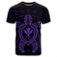Hawaiian Turtle Kanaka Polynesian T Shirt Purple AH - Polynesian Pride