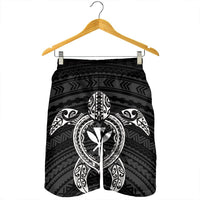 Hawaiian Turtle Kanaka Polynesian Men's Shorts - White - AH - Polynesian Pride