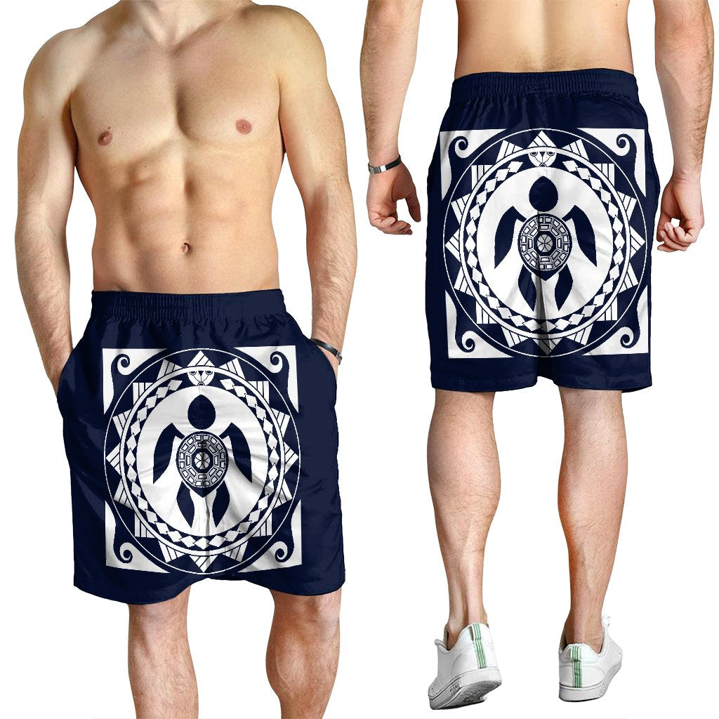 Hawaiian Turtle Pattern Men's Shorts - AH - Polynesian Pride