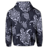 Hawaiian Turtle Pattern Wonderfull Zip Hoodie - Polynesian Pride