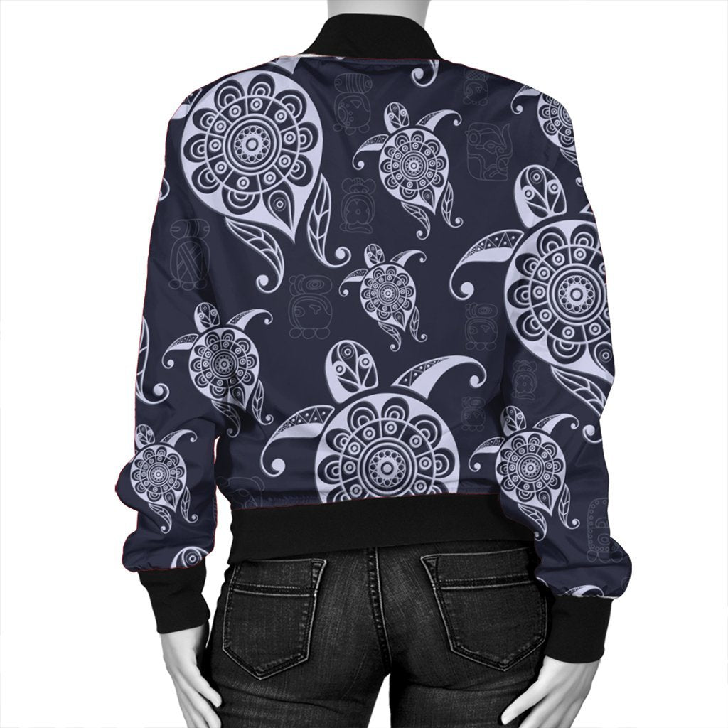 Hawaiian Turtle Pattern Wonderfull Bomber Jacket - AH - Polynesian Pride