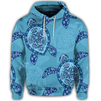 Hawaiian Turtle Plumeria Hoodie - Polynesian Pride