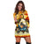 Hawaiian Turtle Plumeria Coconut Tree Polynesian Hoodie Dress Gold - AH - Polynesian Pride