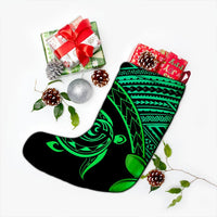 Hawaiian Turtle Plumeria Kakau Polynesian Quilt Christmas Stocking Neo Green AH - Polynesian Pride