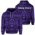 Custom Hawaiian Turtle Polyensian Tribal Hoodie Purple Unisex Art - Polynesian Pride