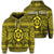 Custom Hawaiian Turtle Polyensian Tribal Hoodie Yellow Unisex Art - Polynesian Pride