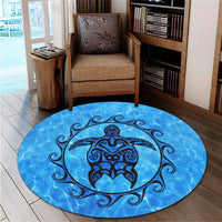 Hawaiian Turtle Polynesia Under The Sea Round Carpet - AH - Polynesian Pride