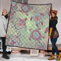 Hawaiian Turtle Polynesian Premium Quilts - AH - Polynesian Pride