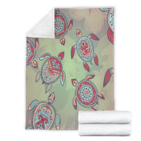 Hawaiian Turtle Polynesian Premium Blankets - AH - Polynesian Pride