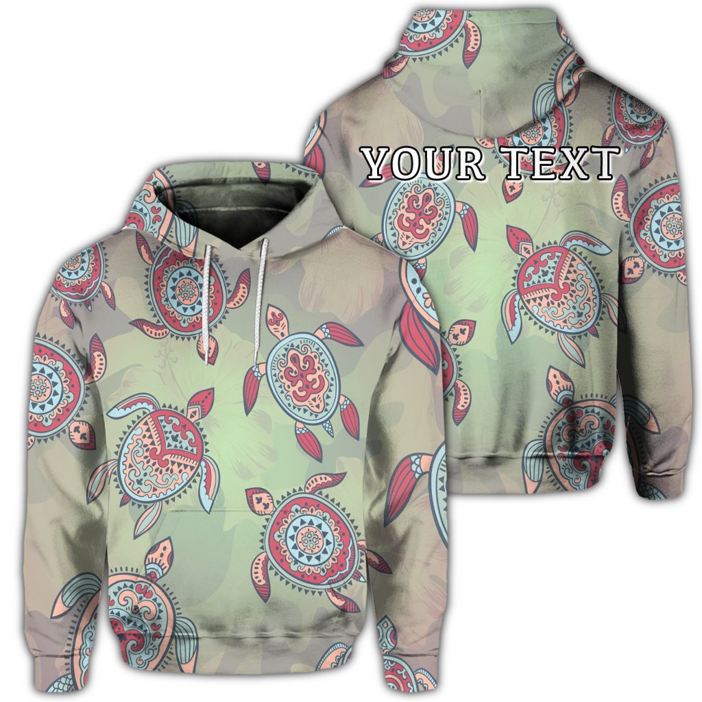 Custom Hawaiian Turtle Polynesian Hoodie Unisex Art - Polynesian Pride