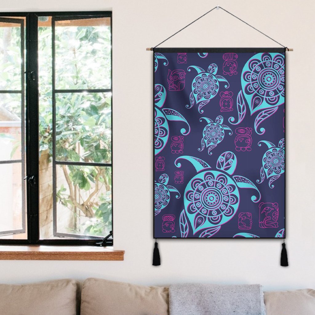 Hawaiian Turtle Polynesian Neon Hanging Poster - AH - Polynesian Pride