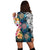 Hawaiian Turtle Swimming Wave Plumeria Hibiscus Polynesian Hoodie Dress - Garden Style - AH - Polynesian Pride