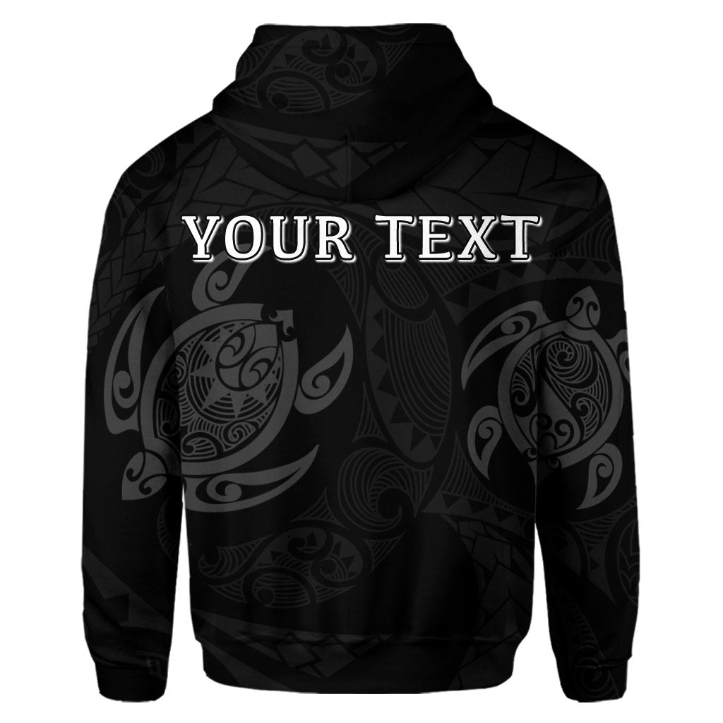 Custom Hawaiian Two Turtle Polynesian Hoodie Gray - Polynesian Pride
