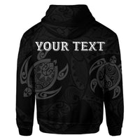 Custom Hawaiian Two Turtle Polynesian Hoodie Gray - Polynesian Pride