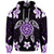 Custom Hawaiian Violet Turtle Plumeria Hoodie - Polynesian Pride