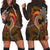 Hawaiian Warrior Helmet Kanaka Polynesian Hoodie Dress - AH Black - Polynesian Pride