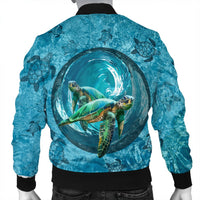 Hawaiian Whirlpool Turtle Polynesian Bomber Jacket - AH - Polynesian Pride