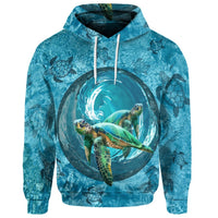 Custom Hawaiian Whirlpool Turtle Polynesian Hoodie - Polynesian Pride