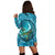 Hawaiian Whirlpool Turtle Polynesian Hoodie Dress - AH - Polynesian Pride