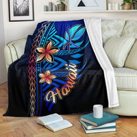 Hawaii Premium Blanket - Vintage Tribal Mountain White - Polynesian Pride