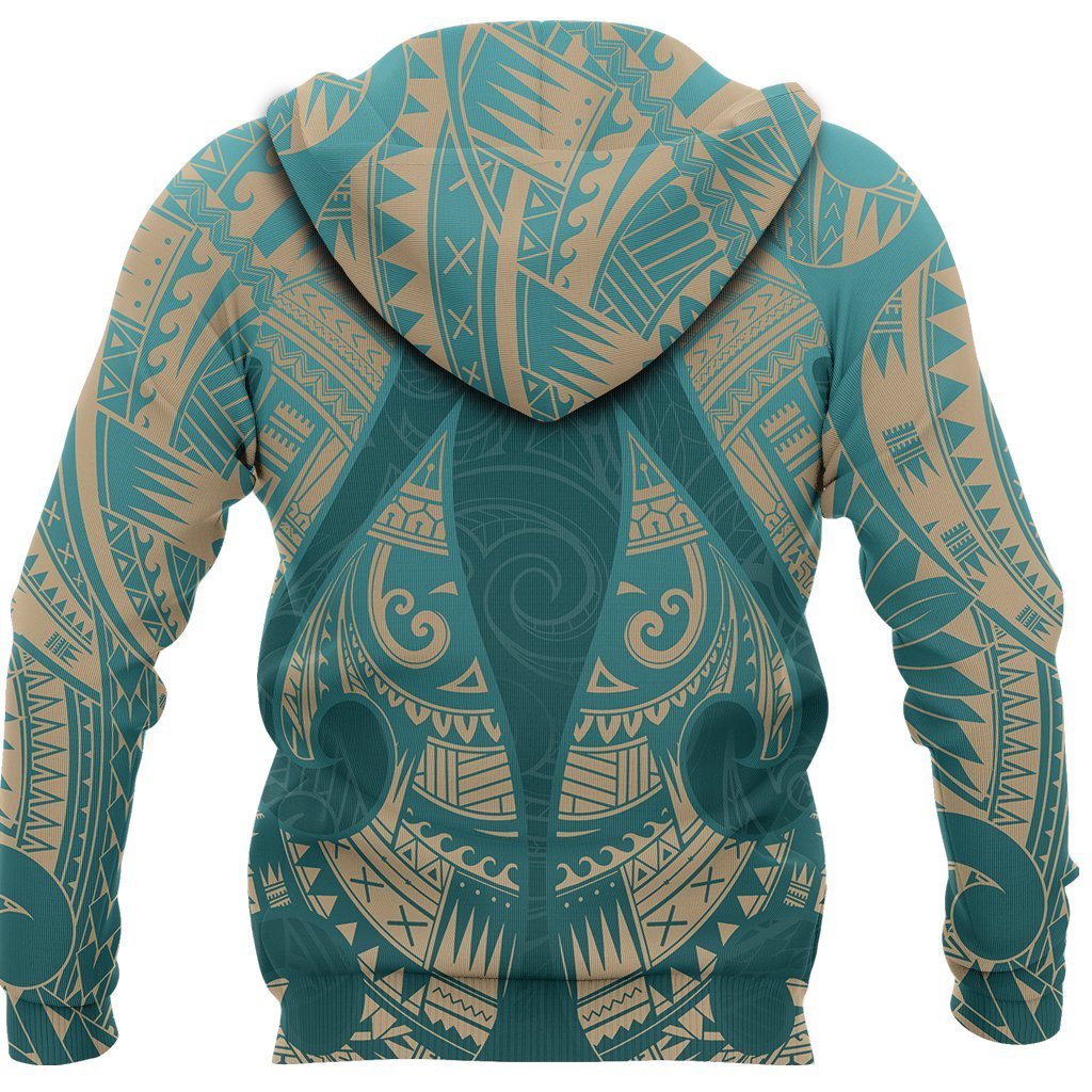 New Zealand Maori Hoodie, Hei Matau Tattoo Pullover Hoodie 02 - Polynesian Pride